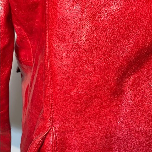 Royal Underground Red Genuine Leather Jacket - Picture 3 of 7